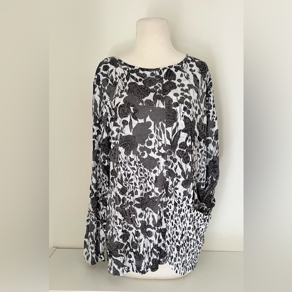 NWT! Black and white top by Shana Apparel